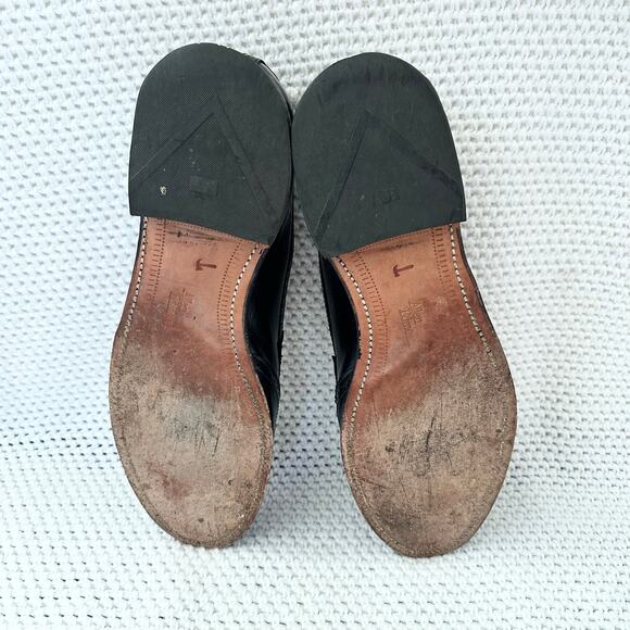 Allen Edmonds Bridgeton Black Penny Loafer Wing Tip Tassel Slip On Brogue 12C - Picture 11 of 11